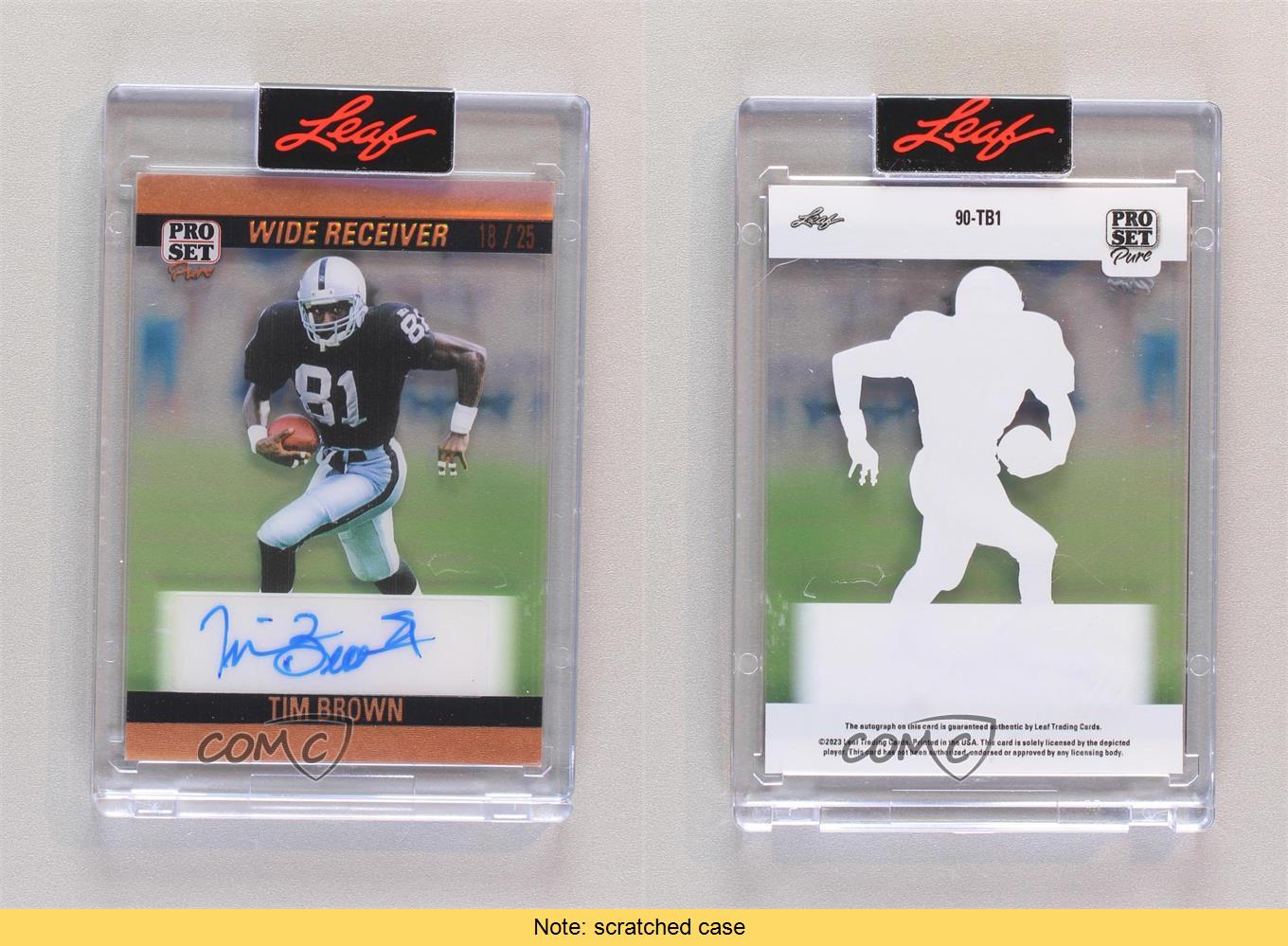 Juego Leaf Pro Pure 1990 2023 Auto Bronze Spectrum/25 Tim Brown #90-TB1 Auto Salón de la fama - Imagen 3 de 3