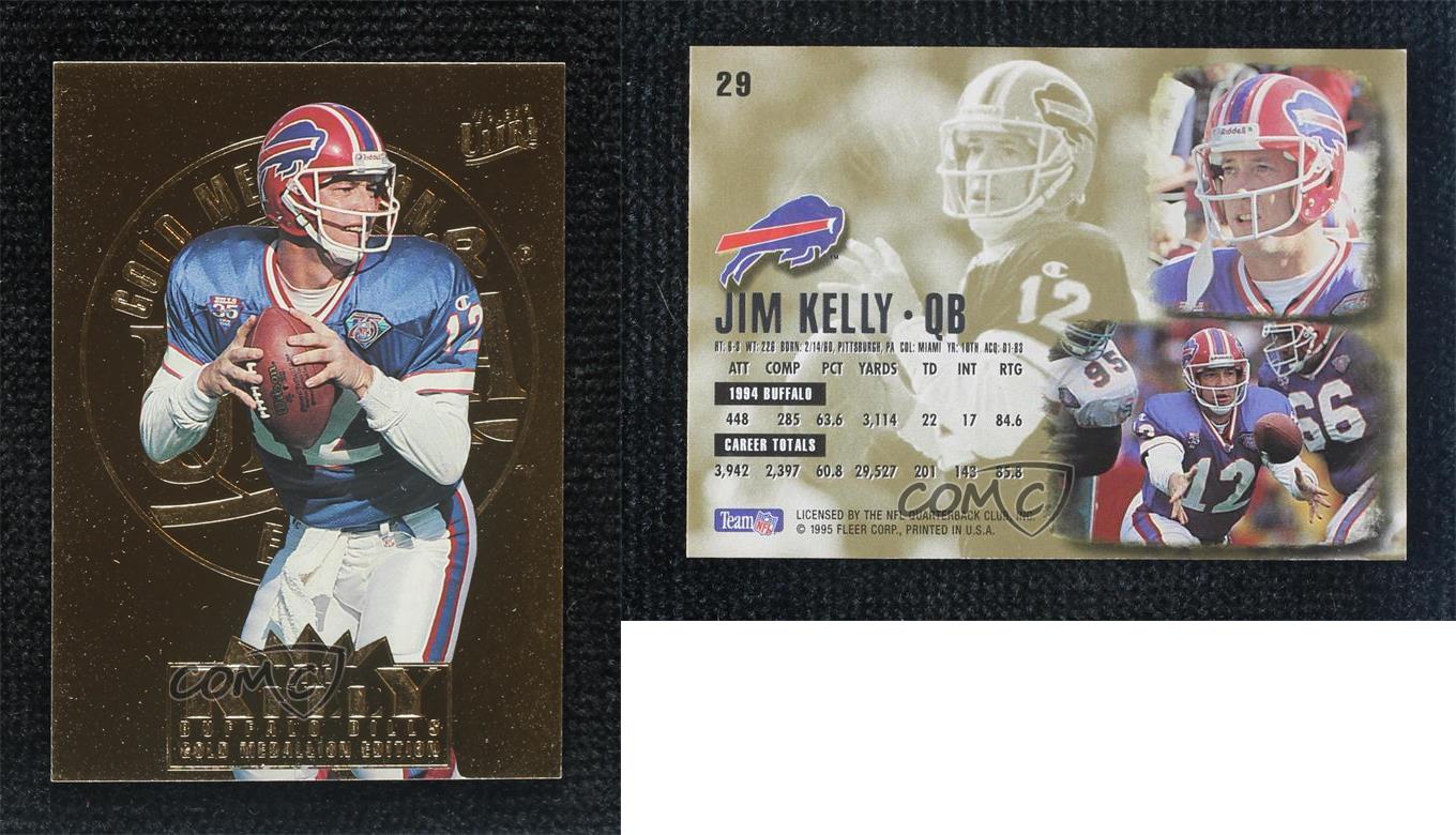 1995 Fleer Ultra Gold Medallion Jim Kelly #29 HOF - Picture 4 of 4