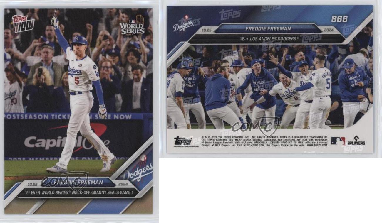 2024 Topps Now World Series /39681 Freddie Freeman #866 - Picture 3 of 5