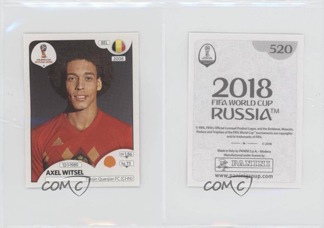 Axel Witsel Belgien Sticker 520 Panini WM 2018 World Cup Russia 