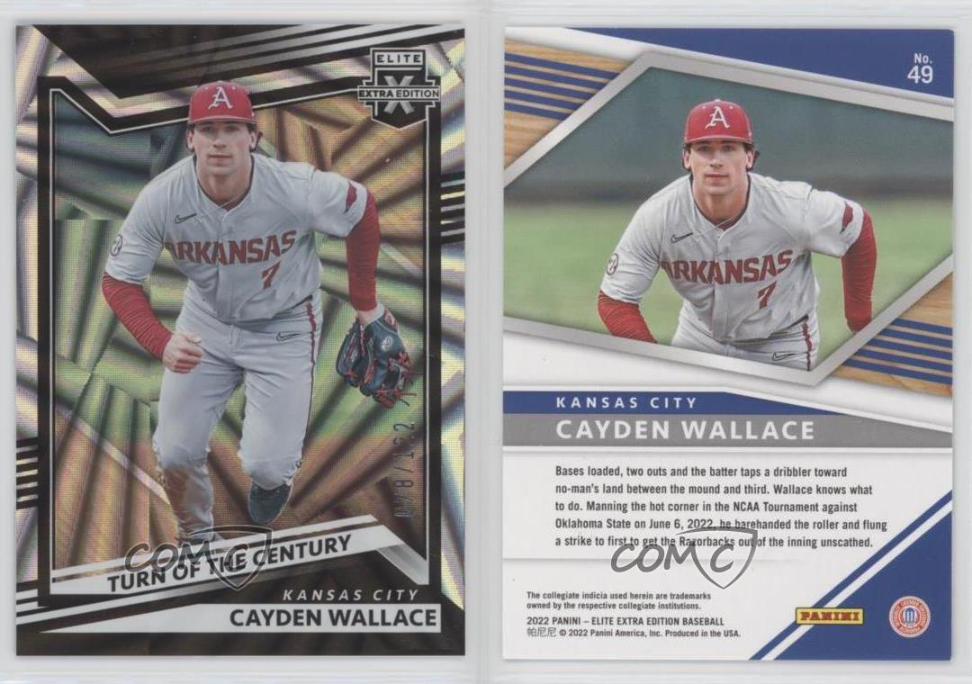 Panini Elite 2022 edición extra cambio de siglo/122 Cayden Wallace #49 - Imagen 4 de 4