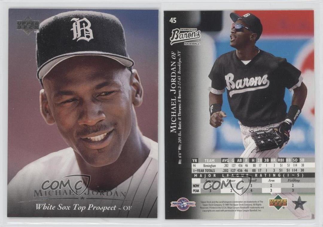 1995 Upper Deck Minor League Top Prospect 45 Michael Jordan Birmingham