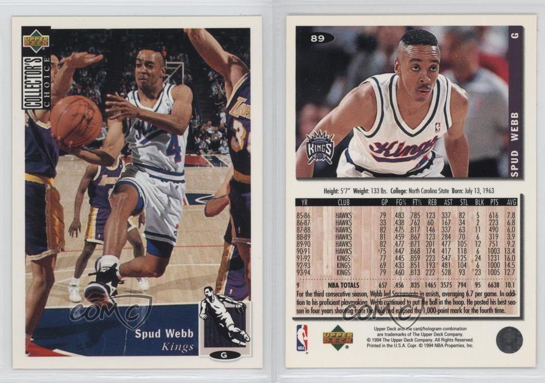 1996-97 Upper Deck Collector's Choice #94 Spud Webb Minnesota Timberwolves Card 