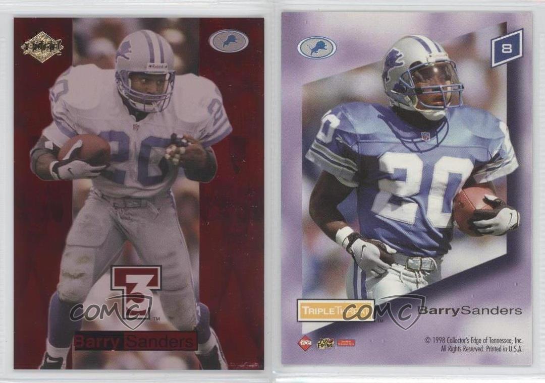 1998 Collector's Edge Supreme Season Review Triple Threat (T3) Barry Sanders HOF - Picture 7 of 7