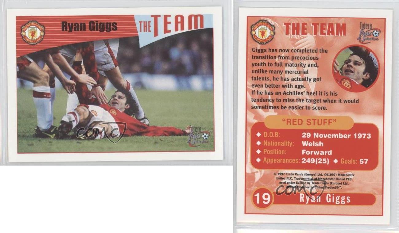 1997 Futera Manchester United Soccer Card RYAN GIGGS Mint 