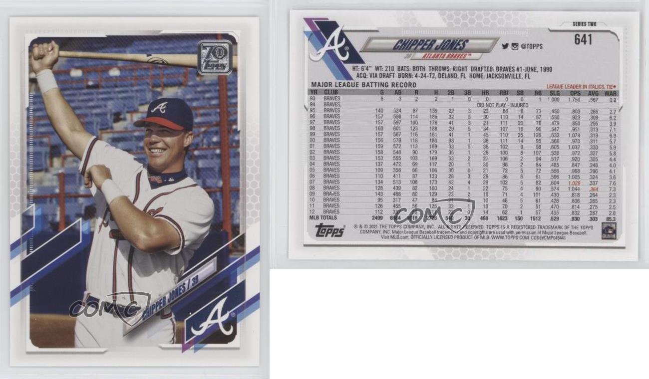 2021 Topps - Legend Variation Chipper Jones #641