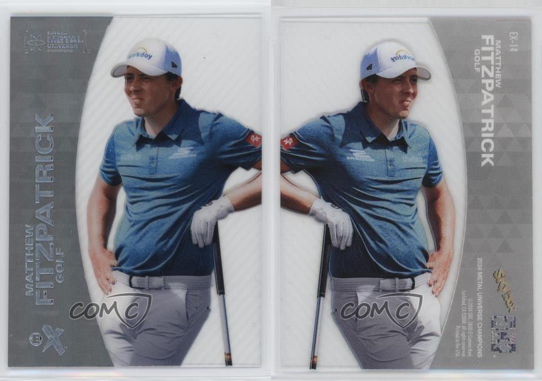 2024 Skybox Metal Universe Champions E-X Matthew Fitzpatrick #EX-14 Rookie RC - Foto 3 di 3