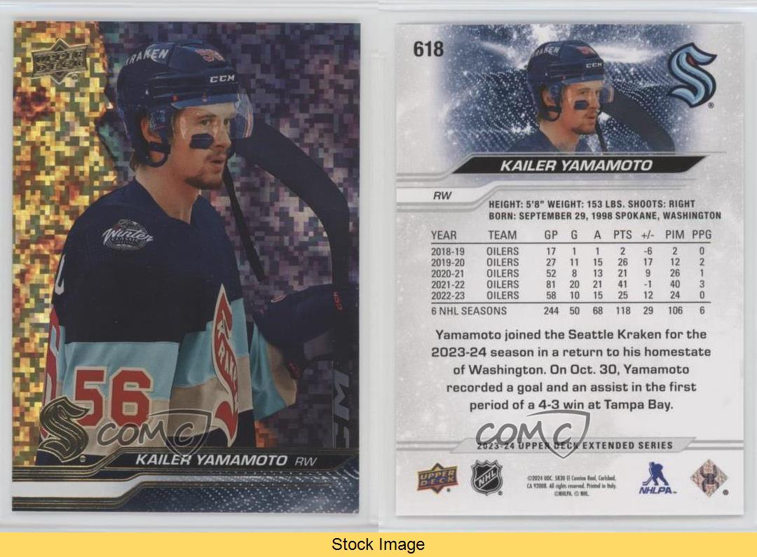 2023-24 Upper Deck Extended Series Speckled Rainbow Foil Kailer Yamamoto #618