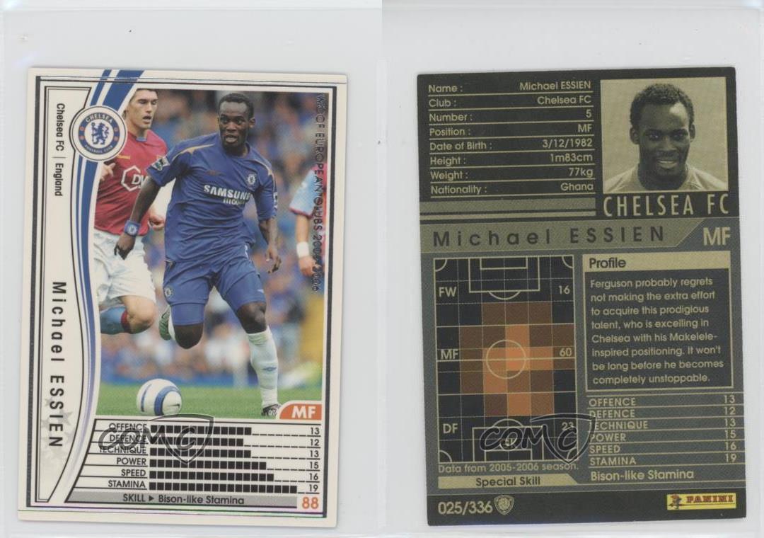 05 06 Panini Wccf European Clubs Michael Essien 025 Ebay 05 06 Panini Wccf European Clubs Michael Essien 025 Ebay