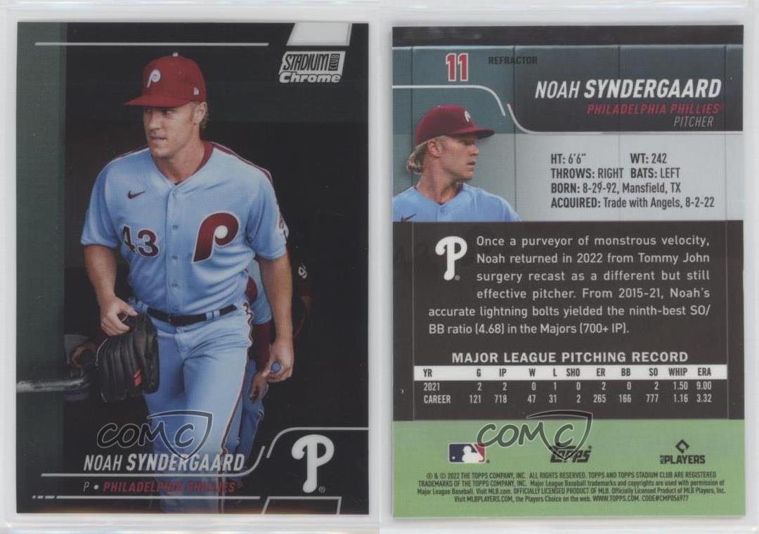  2022 Stadium Club Chrome #11 Noah Syndergaard