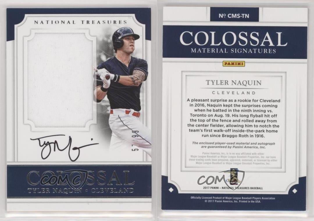 Tyler Naquin MLB Memorabilia, Tyler Naquin Collectibles, Verified Signed Tyler  Naquin Photos