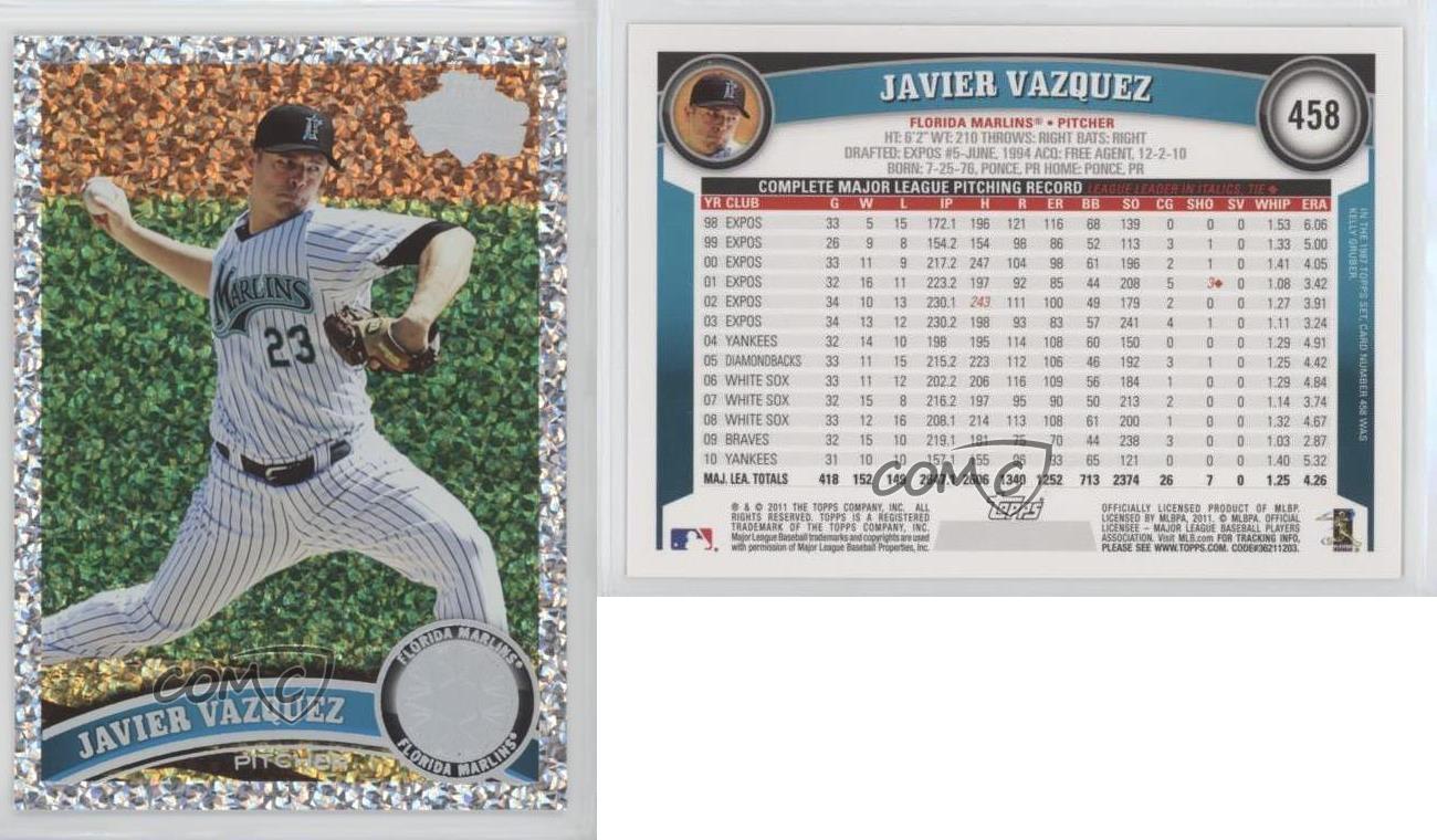 2011 Topps Diamond Anniversary Javier Vazquez #458 Florida Marlins