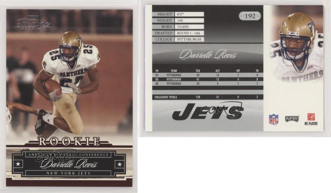 2007 Playoff Prestige Darrelle Revis Rc #192