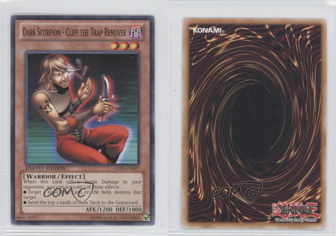 Cliff the Trap Remover x3 Dark Scorpion Common GLD5-EN007 Limited Edi...