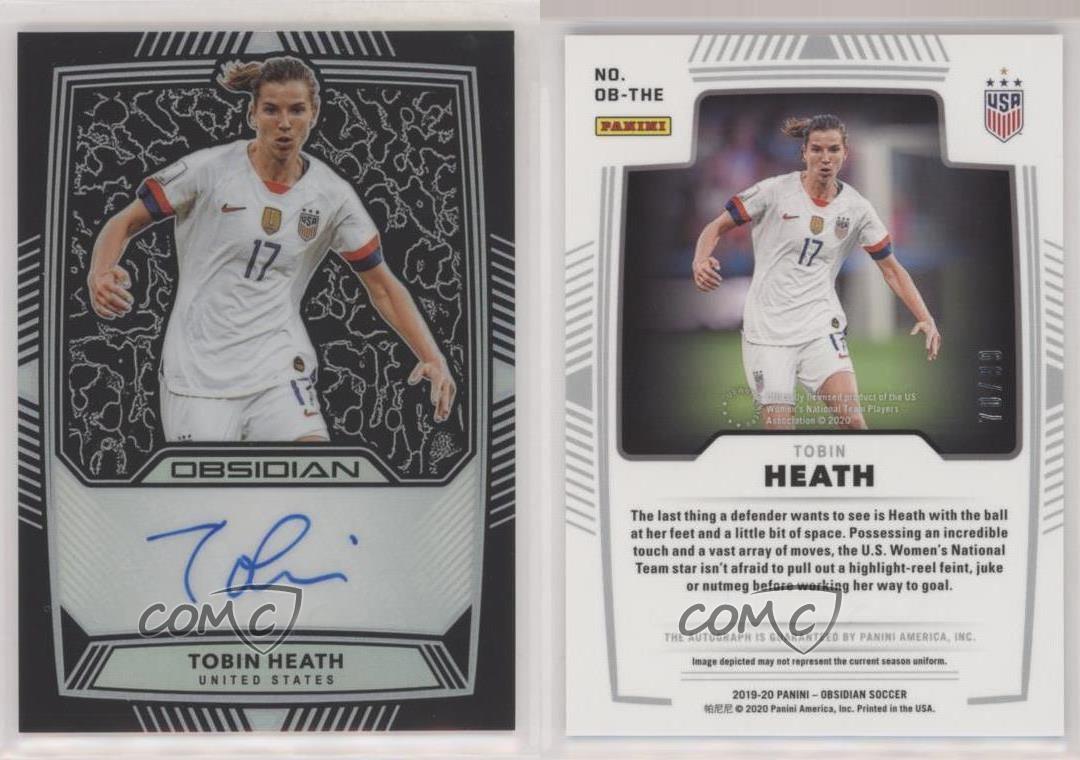 2019-20 Panini Obsidian Obsidian Auto /99 Tobin Heath #OB-THE Auto - Bild 4 von 4