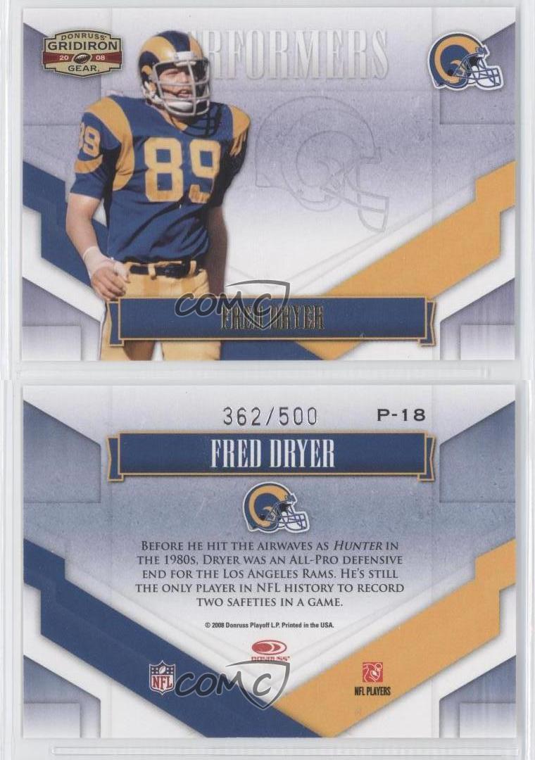 Donruss Gridiron Gear Performers 2008/500 Fred Dryer #P-18 - Imagen 4 de 4