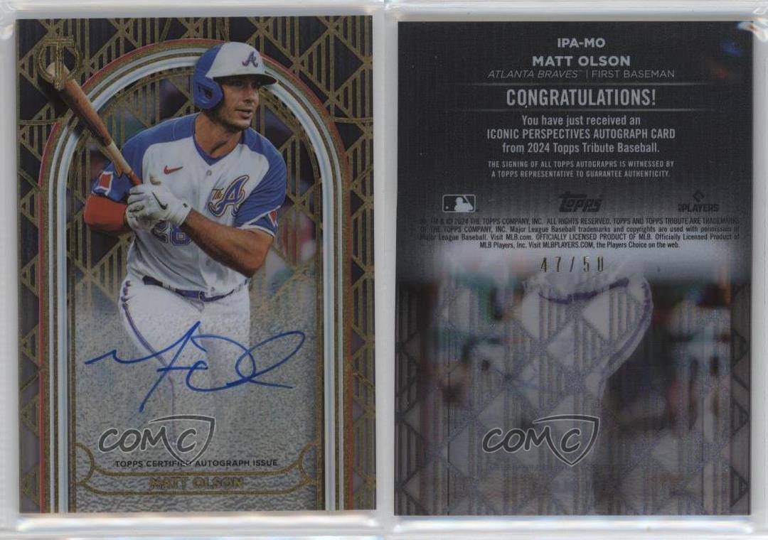 2024 Topps Tribute Iconic Perspectives Auto /50 Matt Olson #IPA-MO Auto