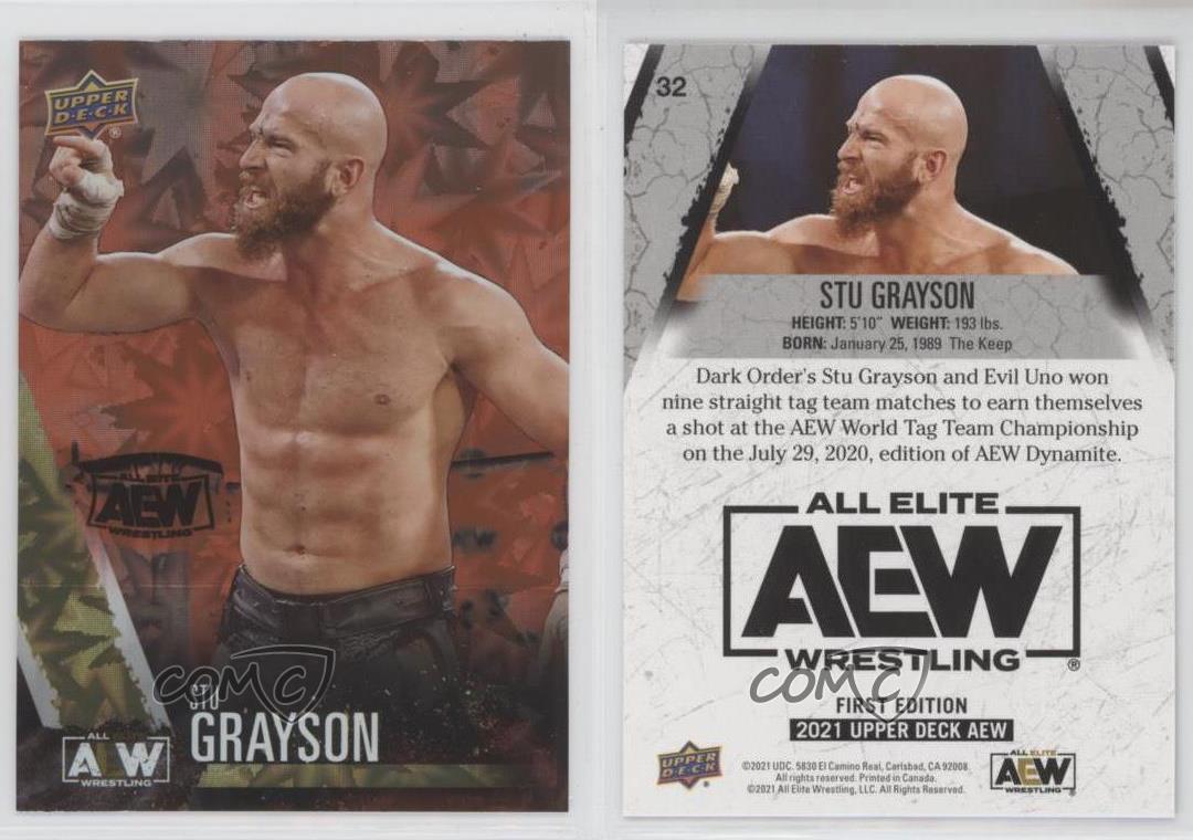 2021 Upper Deck AEW All Elite Wrestling Dynamite Stu Grayson #32 Rookie RC