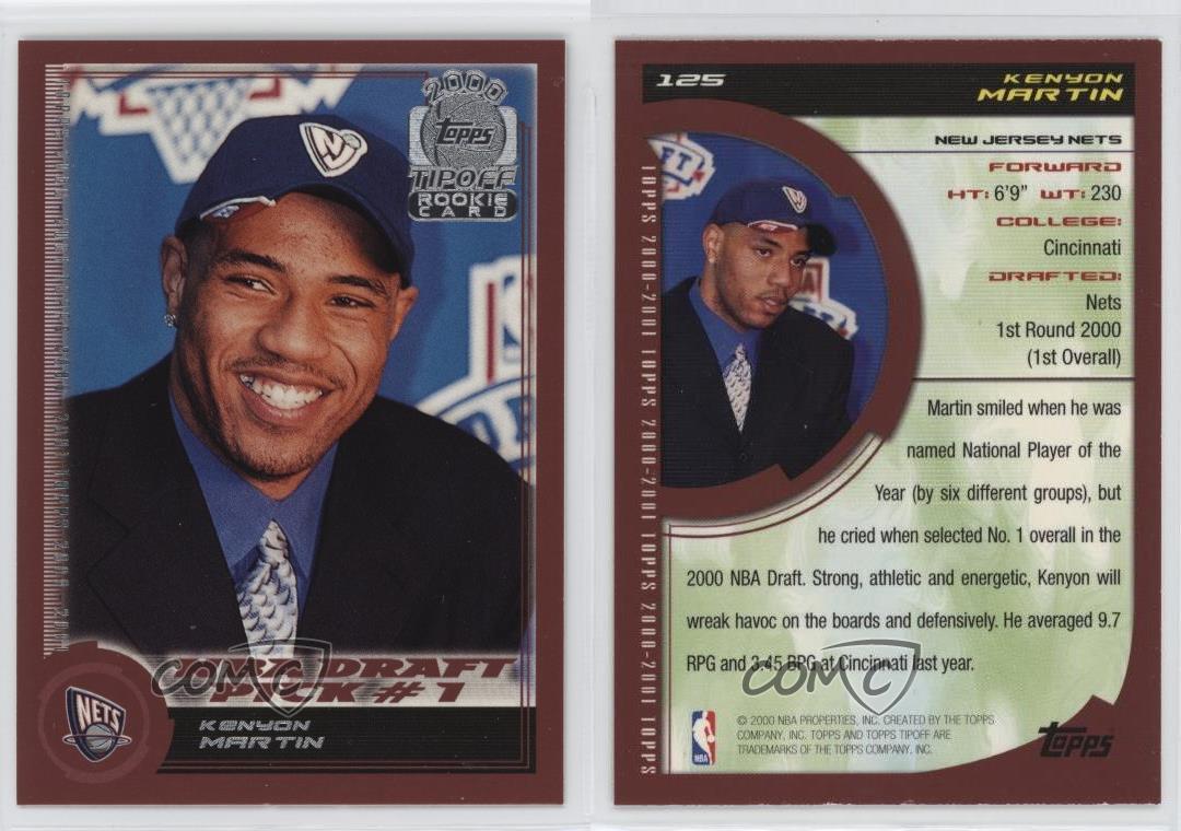 2000-01 Topps Tip-Off Kenyon Martin #125 Rookie RC - Picture 4 of 4