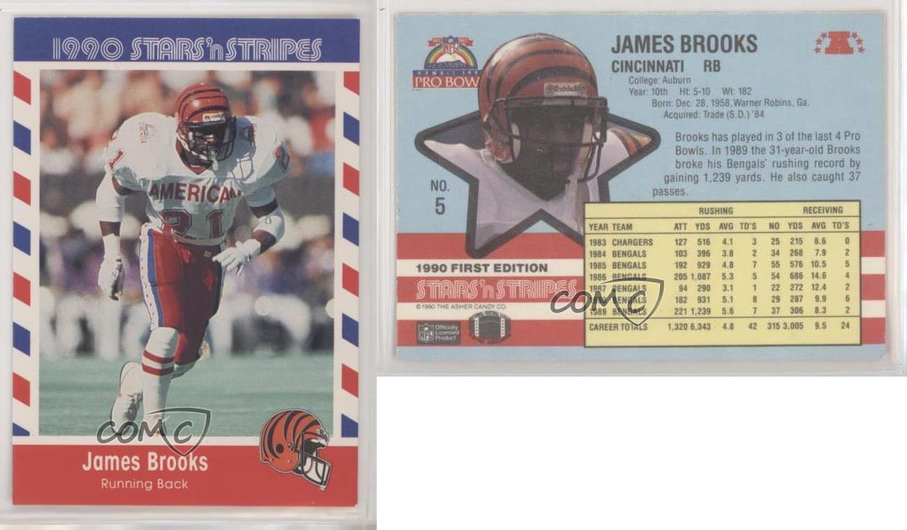1990 Fleer Stars 'n Stripes James Brooks #5