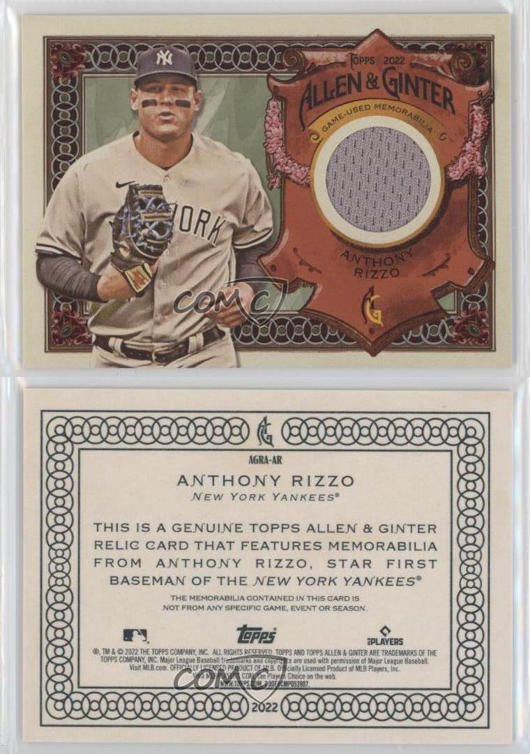 2022 Topps Allen & Ginter Anthony Rizzo Game-Used Jersey Relic Patch  #AGRA-AR