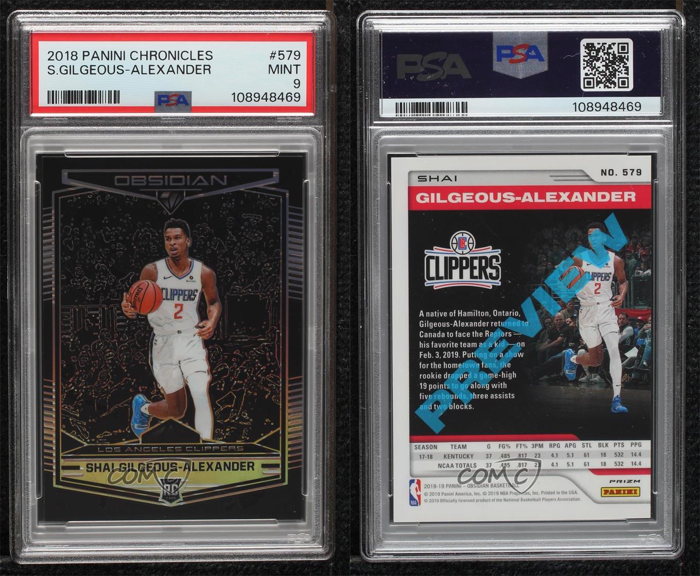 2018-19 Panini Chronicles - Obsidian Preview Shai Gilgeous