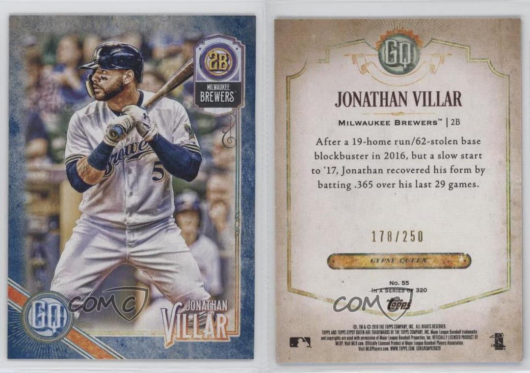 2018 Topps Gypsy Queen Indigo remise /250 Jonathan Villar #55