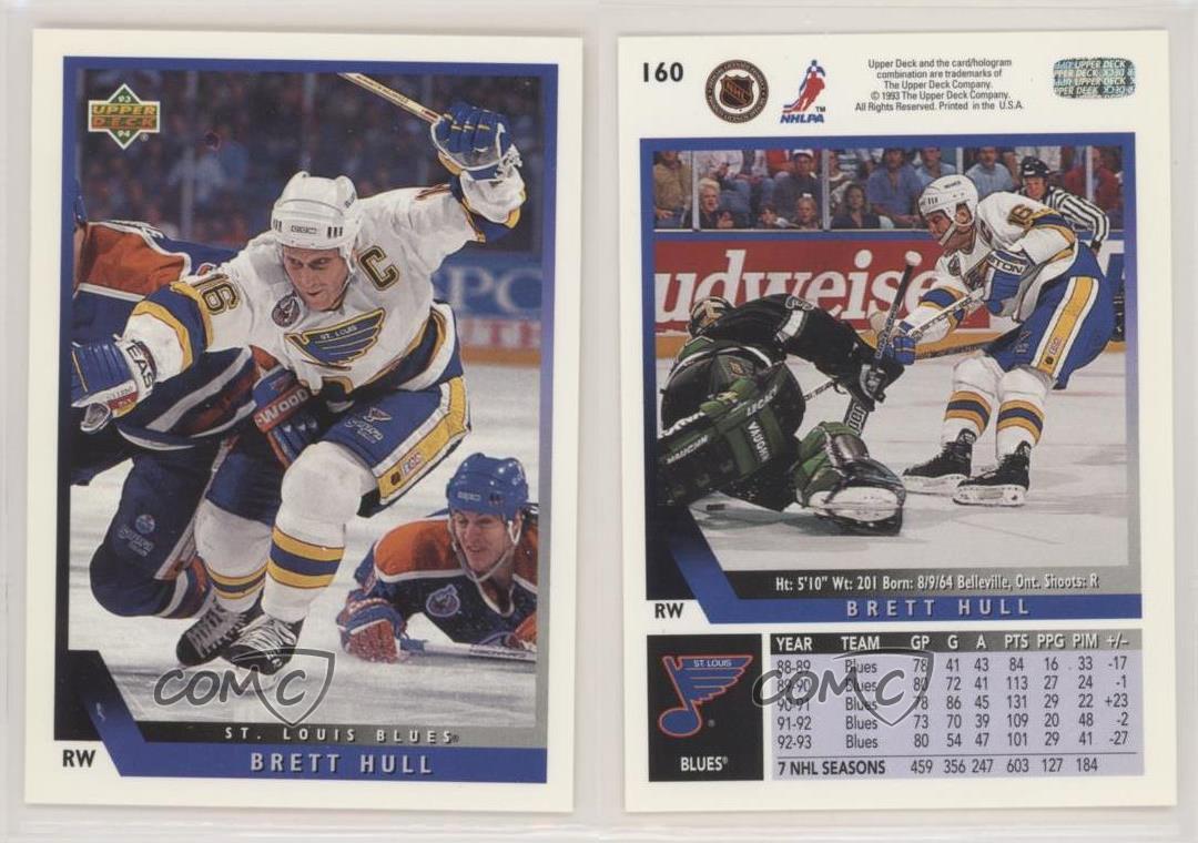 Brett Hull Hockey Card 1991-92 Upper Deck # 464 NM/MT