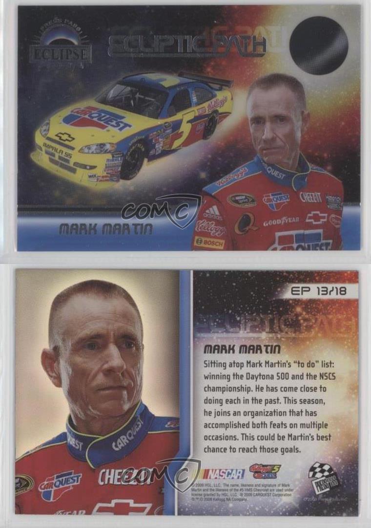 2009 Press Pass Eclipse Ecliptic Path Mark Martin #EP13 HOF - Picture 3 of 4