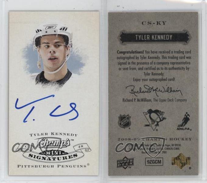 2008-09 Upper Deck Champ's Mini Signatures Tyler Kennedy #CS-KY Auto