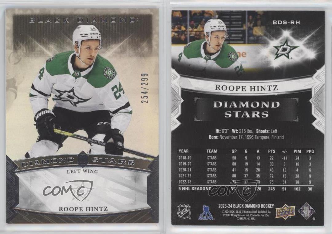 2023-24 Upper Deck Black Diamond Roope Hintz Diamond Stars #BDS-RH /299