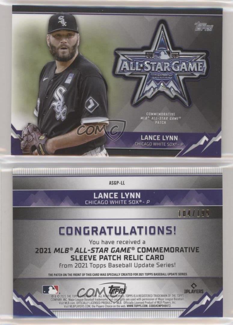 2021 Topps Update-All Star Game Patch Relic-Lance Lynn ASGP-LL