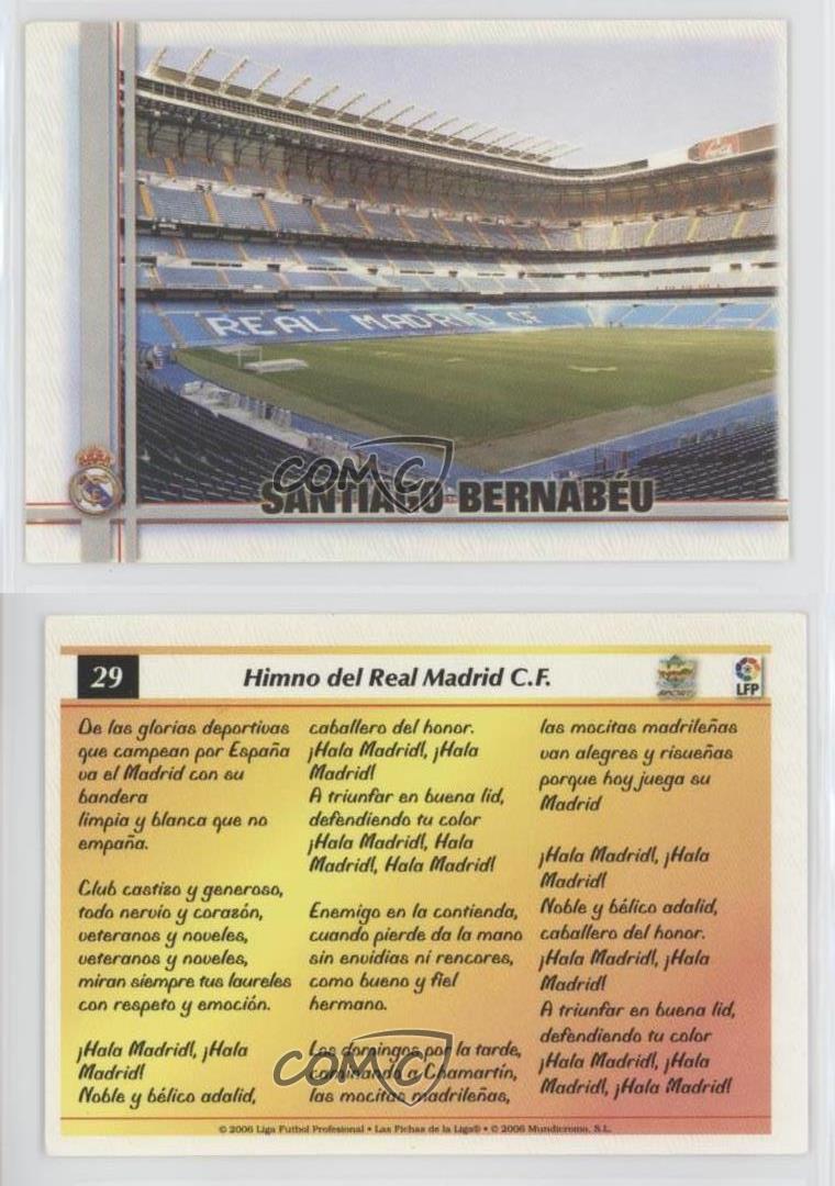 2005-06 Mundicromo Las Fichas de la Liga 2006 Estadios Santiago Bernabeu  Stadium | eBay