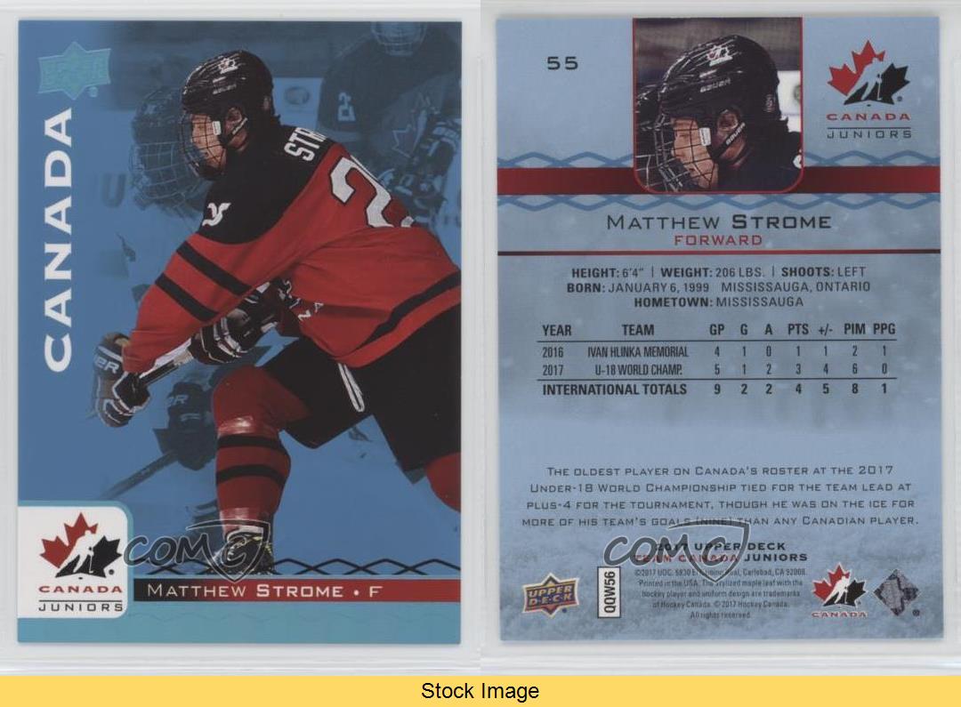 2017 Upper Deck Team Canada Juniors Blue Spectrum Matthew Strome #55