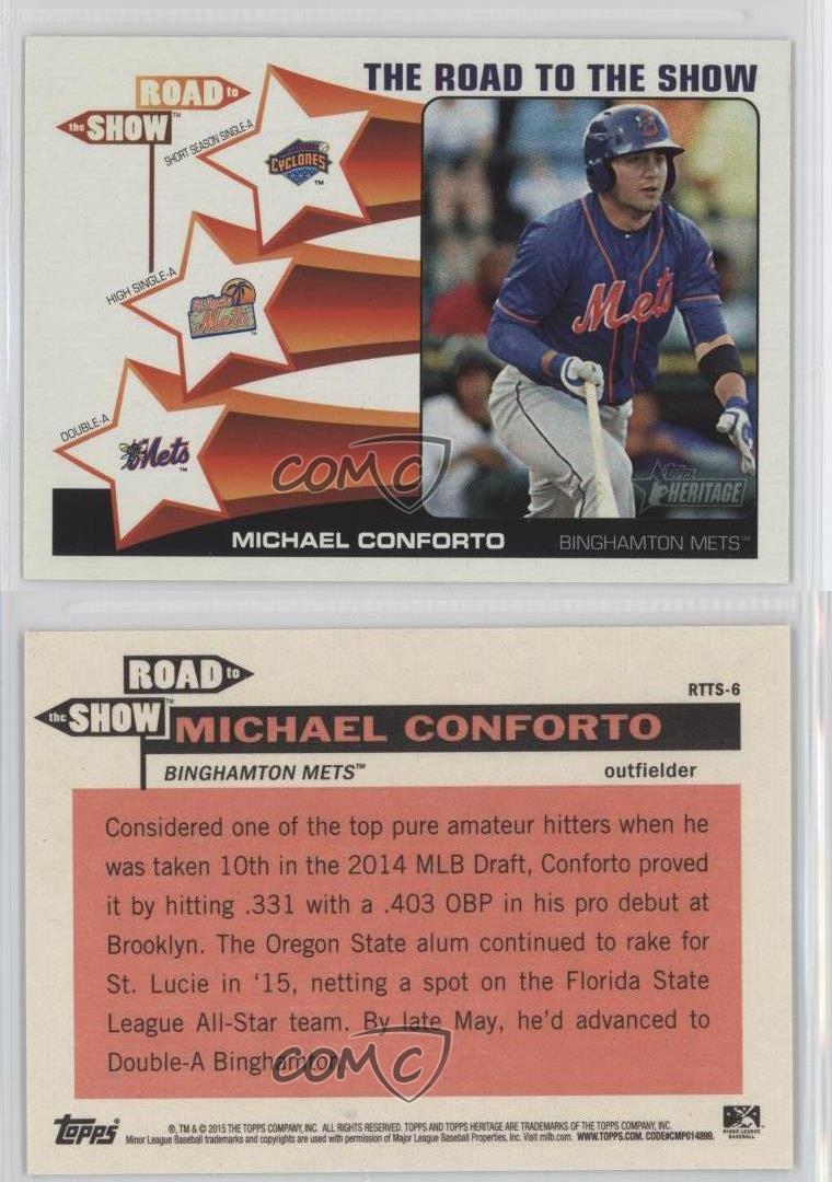 Michael Conforto Rookie 2015 Topps Heritage Minor Leagues #46