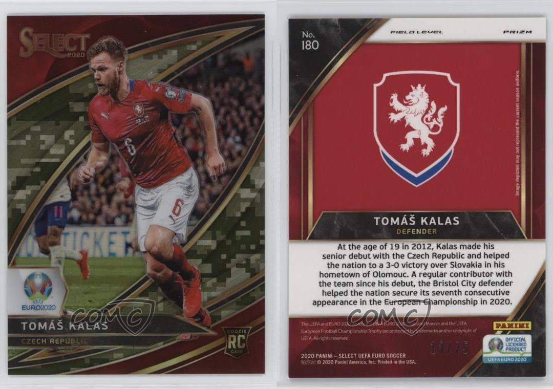 2020 Panini Select UEFA Euro Preview Field Level Camo Prizm /25 Tomas Kalas #180
