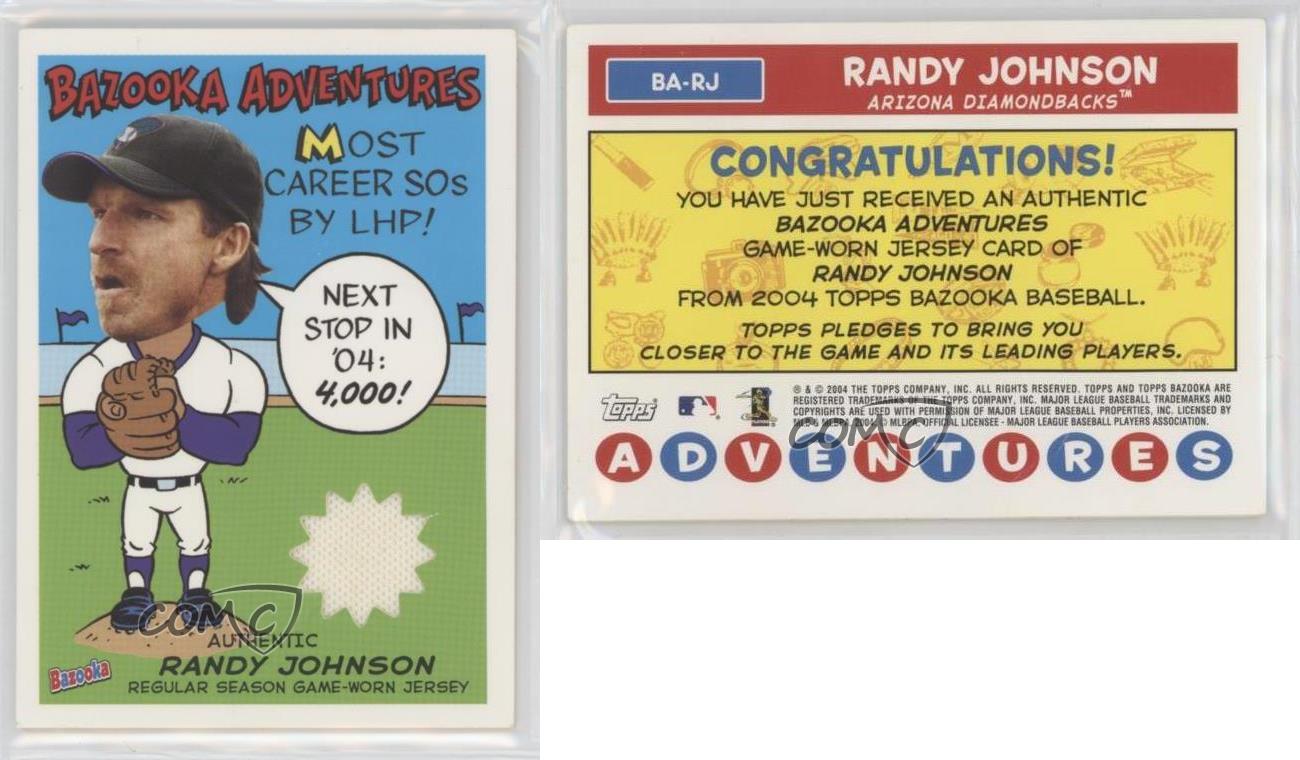 Topps Bazooka Adventures Relics Randy Johnson 2004 #BA-RJ HOF - Imagen 4 de 4