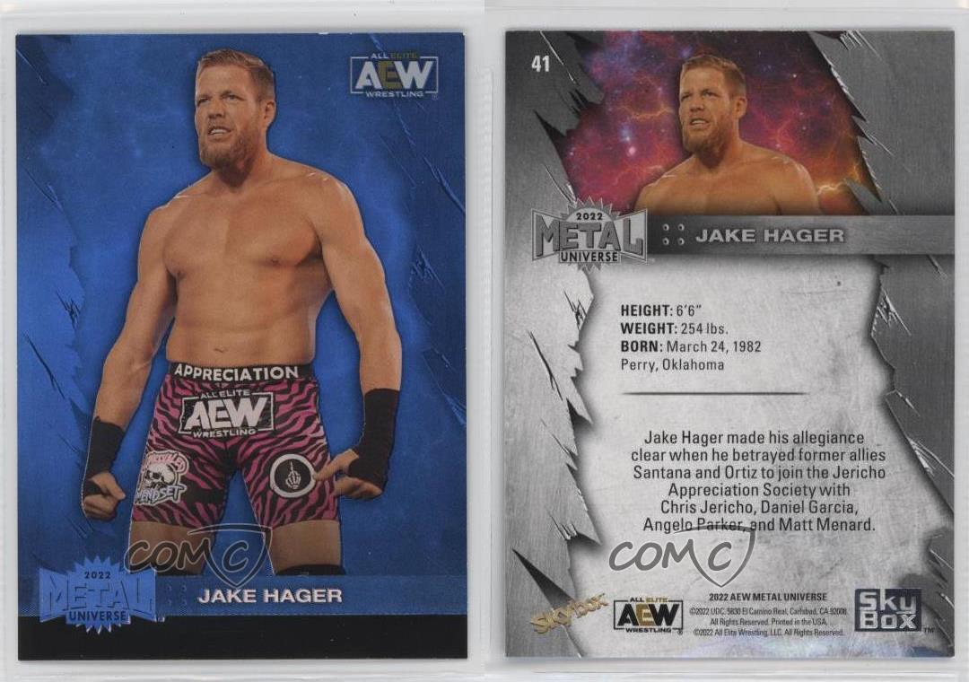 2022 Skybox Metal Universe AEW All Elite Wrestling Blue Spectrum Jack Swagger