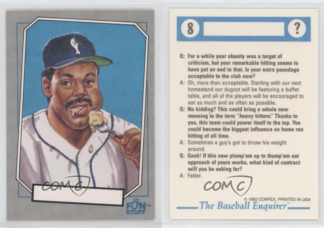 1992 Fun Stuff Baseball Enquirer Cecil Fielder #8 | eBay