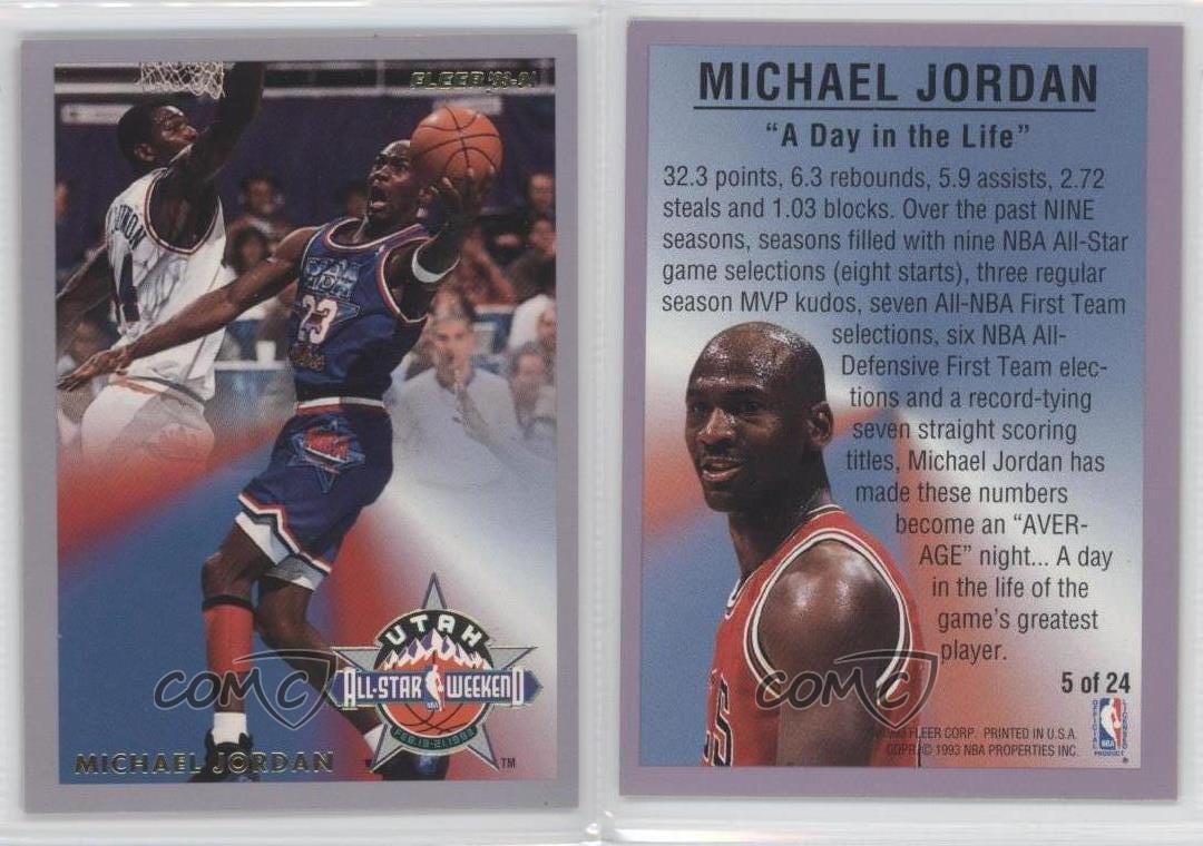 michael jordan fleer all star team card 1988