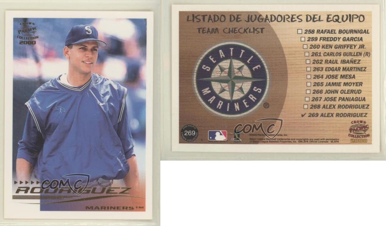 Alex Rodriguez Autographed Signed 1996 Pacific Crown Card EL