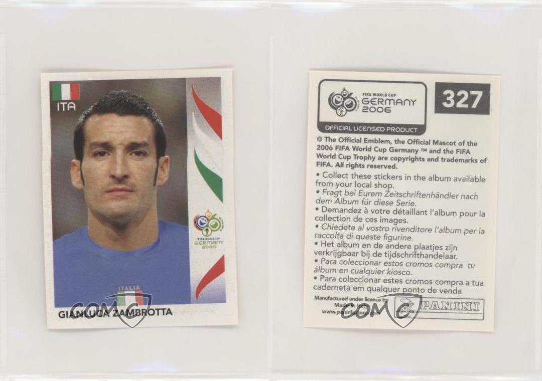 Panini 327 Gianluca Zambrotta Italia Italien FIFA WM 2006 Germany 