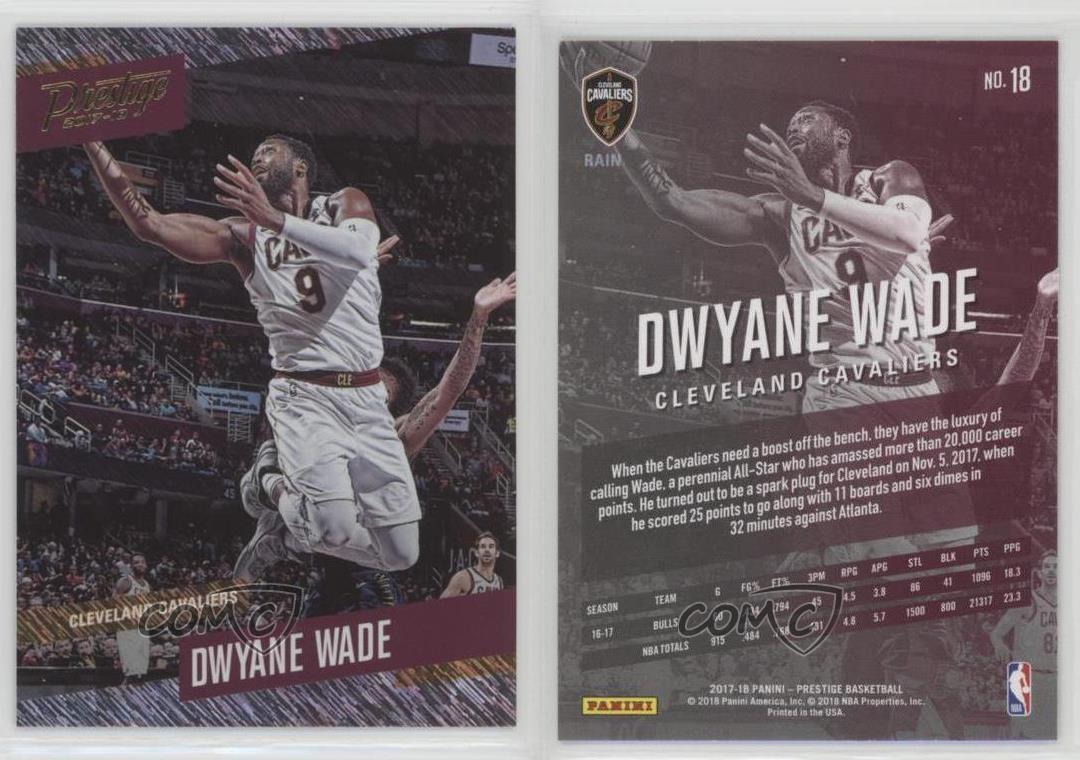 2017-18 Panini Prestige Rain Dwyane Wade #18 HOF