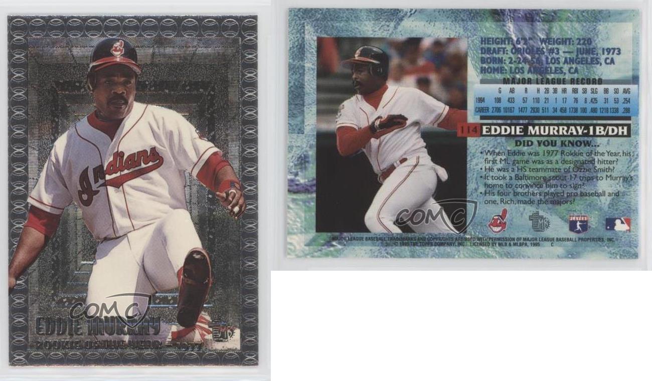 1995 TOPPS EMBOSSED EDDIE MURRAY CLEVELAND INDIANS #114
