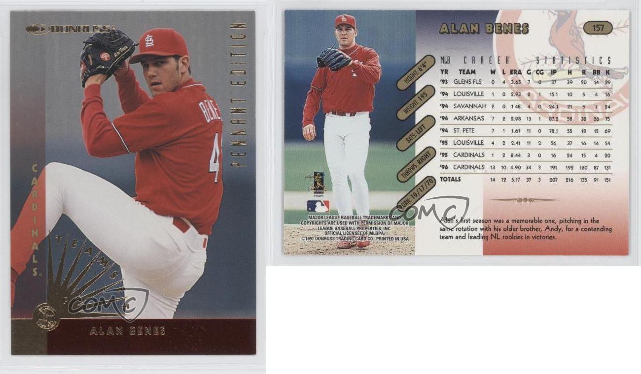 1997 Donruss Team Sets édition fanion Alan outlet Benes #157