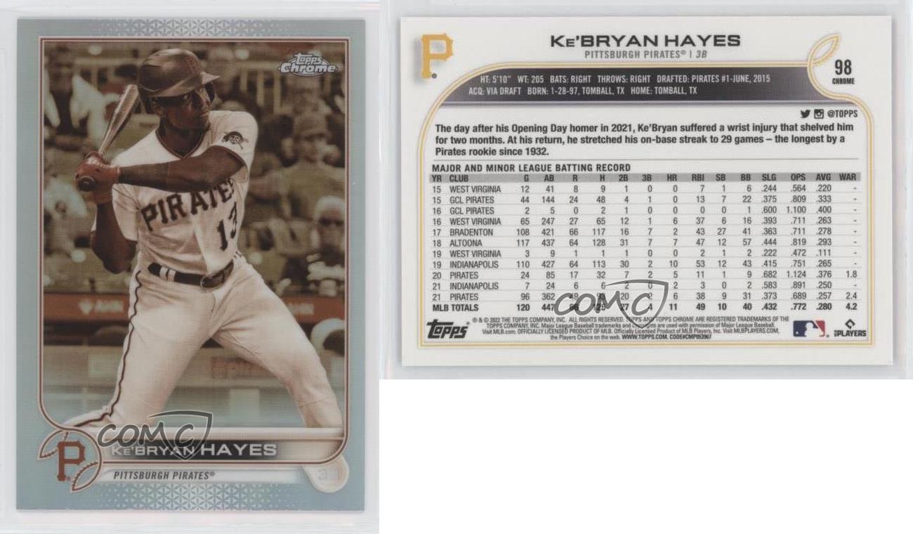 KE'BRYAN HAYES 2022 Topps Short Print Variation SP 5X7 JUMBO