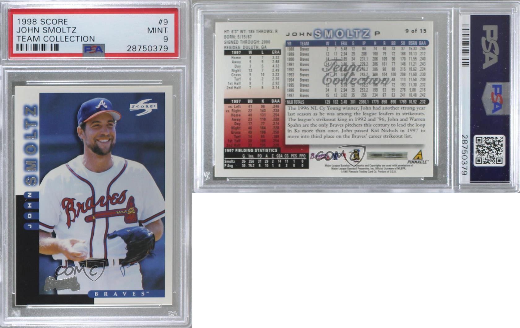 1998 Score John Smoltz Platinum Team #9 Atlanta Braves