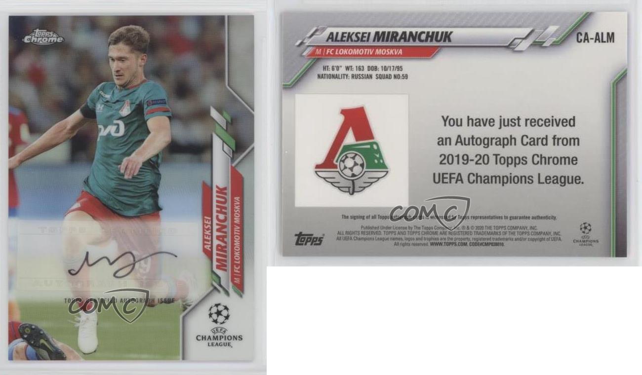 2019-20 Topps Chrome UCL Auto Aleksei Miranchuk #CA-ALM Auto