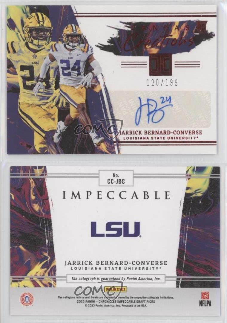 Chronicles Draft Picks 2023 rouge / 199 tendance Jarrick Bernard-Converse Rookie Auto RC