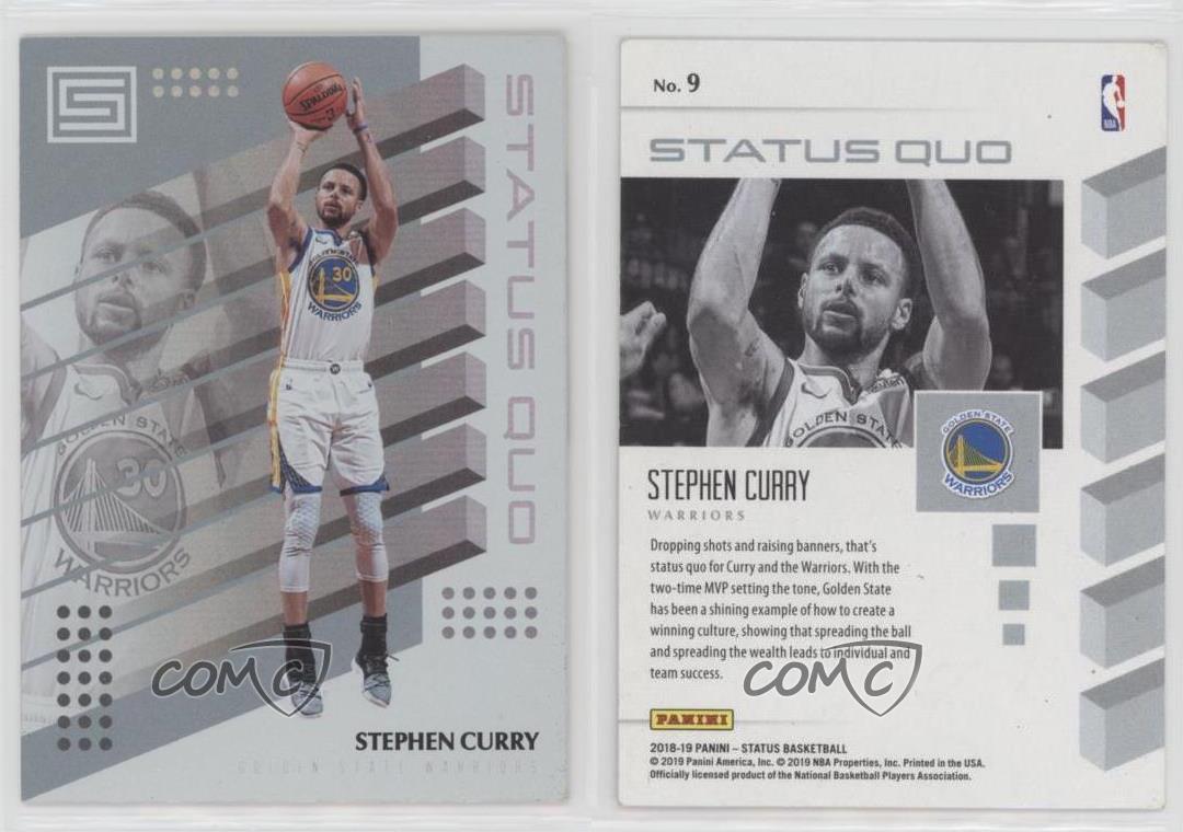 2018-19 Panini Status Status Quo Stephen Curry #9
